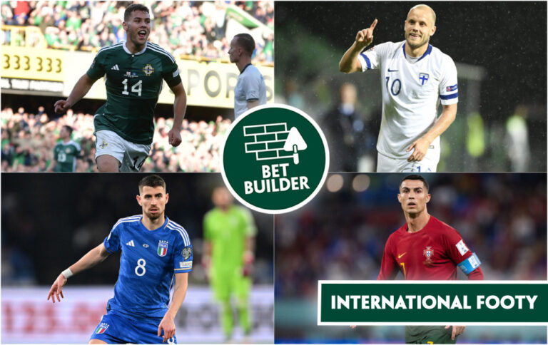 Bet Builder Tips: Northern Ireland v Finland, Malta v Italy, Luxembourg v Portugal, Slovakia v Bosnia betting tips