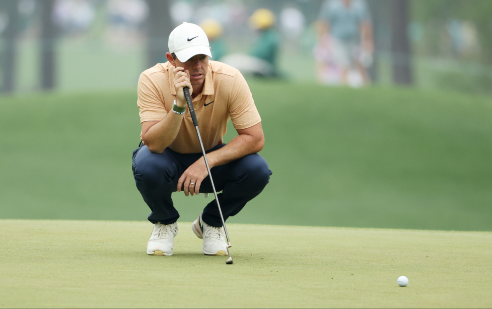 Rory McIlroy playing at Augusta