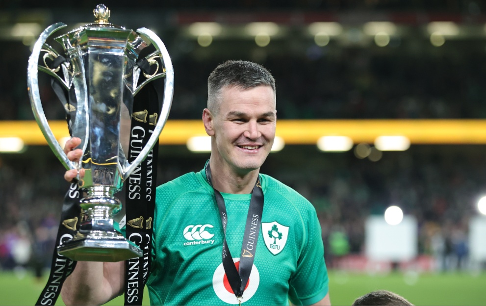 Johnny Sexton with the Six Nations Trophy